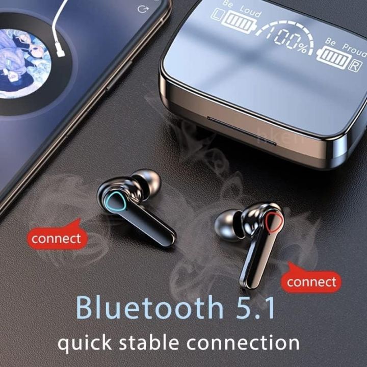 M19%20Earbuds%20TWS%20Earphone%20Intelligent%20Touch%20Control%20Wireless%20Bluetooth%205.1%20Headphones%20Waterproof%20LED%20Display%20With%20Microphone%20-%20Image%204