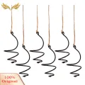 SuperRide Small Swirl Air Plant Container Adjustable Swirl Air Plant Holder Set for Home Office Garden Decor Pack of 6 Metal Hanging Tillandsia Container Rot Prevention Plant Stand. 
