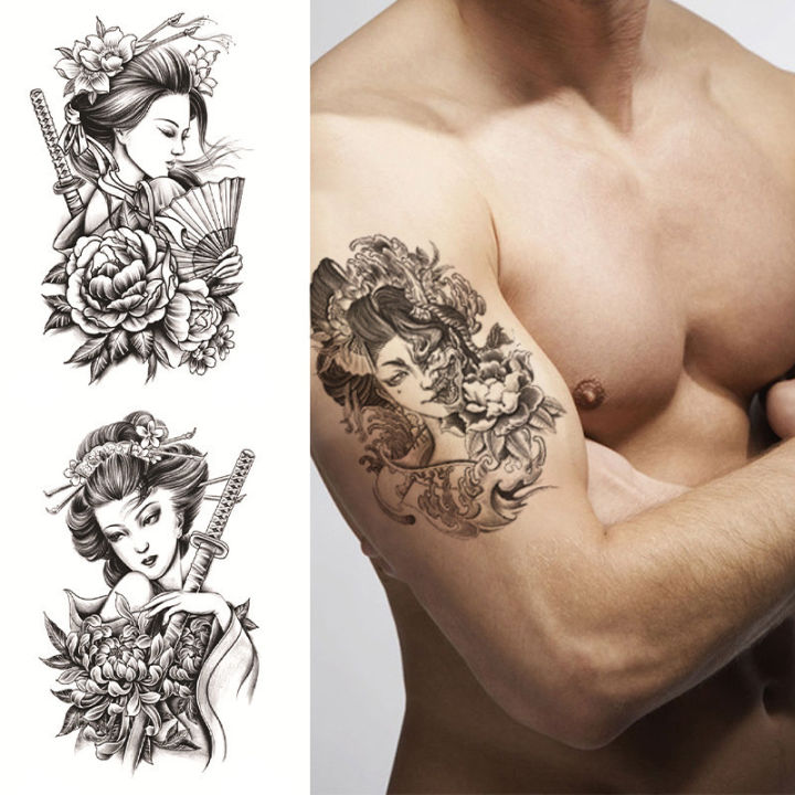 Small Full Arm Waterproof Sweat-proof Simulation Tattoo Stickers Fashion Beautiful Geometric Shape