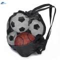 Soccer Mesh Ball Bag Drawstring Bags Net Bag Heavy Duty with Front Pocket Carrying Bag for 70cmx65cm. 