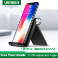 UGREEN Cell Phone Stand Holder Mobile Phone Dock Compatible for iPhone 11 Pro Max SE XS XR 8 Plus 6 7 5, Samsung Galaxy Note20 S20 S10 S9 S8 Android Smartphone Holder Desk Adjustable Foldable. 