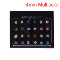 24Pcs/Set Magnetic Non-Piercing Clip Round Rhinestone Stud Earrings Jewelry ANLAN. 