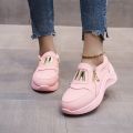 【ALLGOOD】Women Chunky Sneakers Solid Color Platform Shoes Thick Bottom Zipper Women's Vulcanized Shoes Sneakers Zapatos De Mujer. 