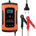 12V 6A/12V 5A Full Automatic Car Battery Charger Power Pulse Repair Charger Wet Dry Lead Acid Battery Digital LCD Display. 