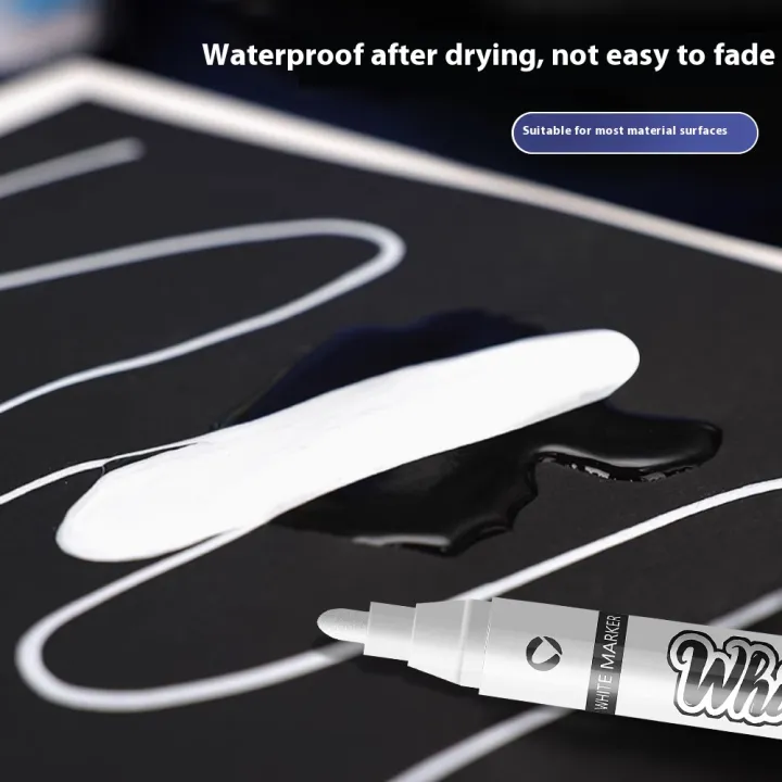 1/3/6%20Pcs%20White%20Marker%20Pens%20Waterproof%20Write%20Smooth%20Quick%20Dry%20Dust-free%20Supplies%20Doodling%20Manga%20Drawing%20Stationery%20-%20Image%203