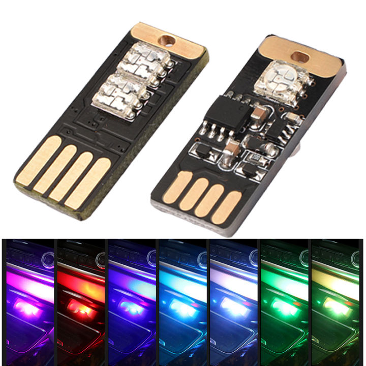 Mini Led Usb Pin 1 PCS Mini USB LED RGB Music Lights Car Interior Atmosphere Decorative ...