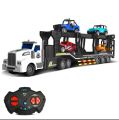 1/48 Remote Control Car Double-layer Transporter Truck with 4 Small Cars RC Truck Playset Toys for Boys Girls Kids Birthday Gift. 