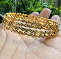 Gold Plated Zigzag Bangles with Stone for Women Fashion Jewelry Gift items for girls. 