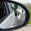 Round Convex Rear View Blind Spot Mirror Cars/Trucks/Vans (1") -Pack of 2, 2 Inch Round HD Glass Convex Rear View Wide Angle Side Mirror Blindspot with Self Adhesive Back. 