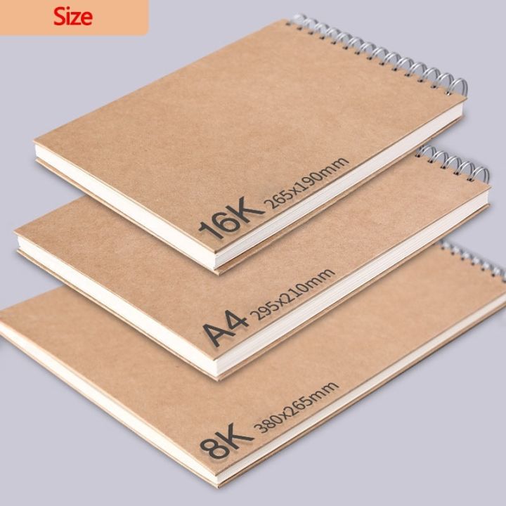 Professional%20Sketchbook%20Blank%20Watercolor%20Notebook%20160%20GSM%20Spiral%20diary%20Art%20school%20supplies%20Pencil%20drawing%20notepad%20Stationery%20-%20Image%202