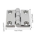 38/40/50mm Stainless Steel Butt Hinge Solid Cast Mirror Polish Boat Hinges with 4 Holes Durable Square Casting Hinge. 