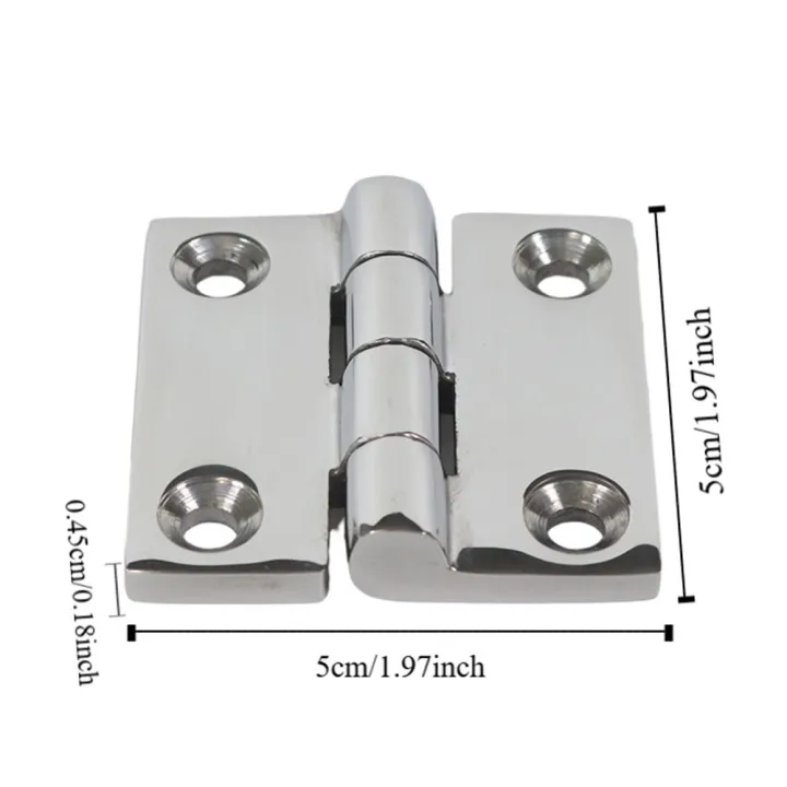 38/40/50mm%20Stainless%20Steel%20Butt%20Hinge%20Solid%20Cast%20Mirror%20Polish%20Boat%20Hinges%20with%204%20Holes%20Durable%20Square%20Casting%20Hinge%20-%20Image%204