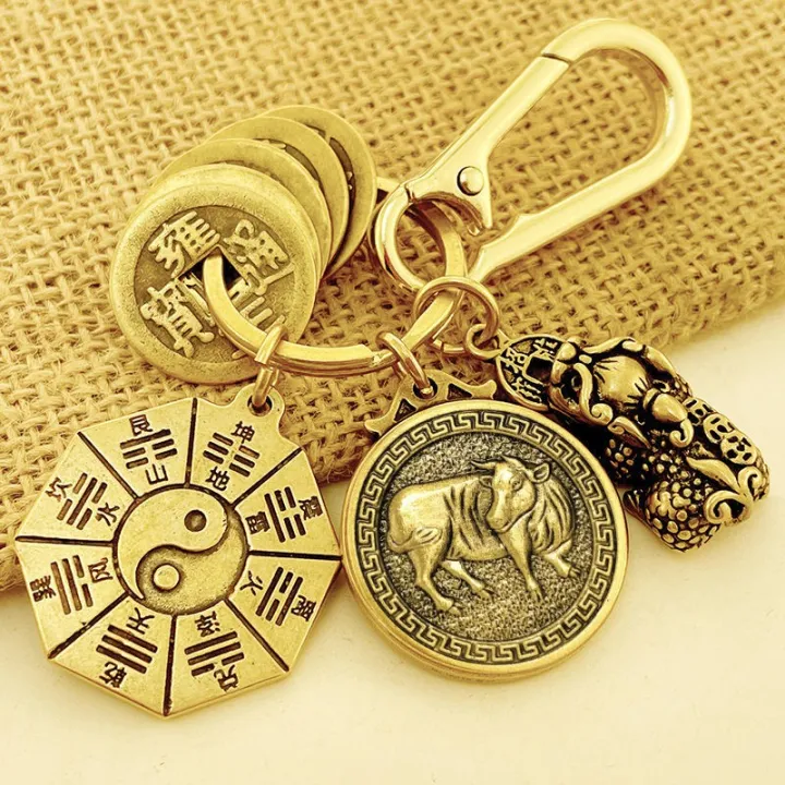 Pure%20Copper%20Pixiu%20Five%20Emperors%20Money%20Keychain%20Gourd%20Medallion%20Pendant%20Lucky%20Fortune%20and%20Evil%20Car%20Creative%20Pendant%2033%20-%20Image%204