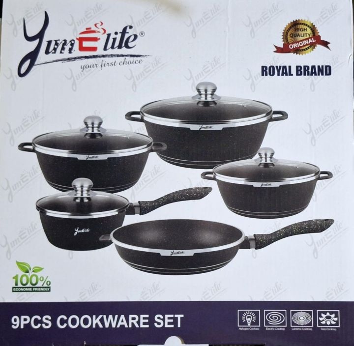 Granite Non-Stick Cookware set 9 pcs