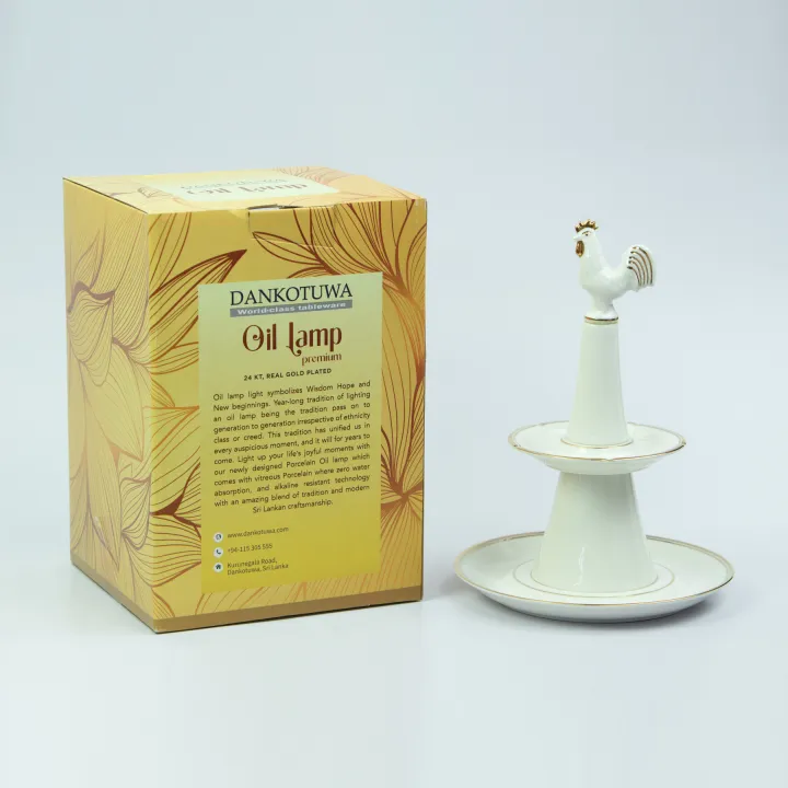 Dankotuwa Porcelain Ivory Oil Lamp