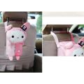 Hanging cartoon plush car seat back hanging bag cartoon cute storage box. 