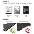 2.5 inch External HDD SSD Transparent Enclosure USB 3.0 SATA Hard Drive Enclosure. 
