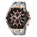 Casio Edifice Black Rose Gold Metal Analog Watch For Men. 