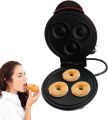 Mini Donut Maker Machine Non-stick Doughnut Device With 3 Holes Snack Desserts Maker Tool Double Sided Heating Machine For Bread. 