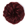 Women Natural Rubber Band Hairpieces Drawstring Fake Hair Curly Chignon Synthetic hair Messy Hair Donut Bun Elastic Band. 