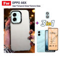 4in1 OPPO A6X IMD Phone Case With Ring Iron Sheet Magnet for OPPO A6 Pro A5 Pro A5X A3X A5i A60 A79 Privacy Soft Screen Protector + Camera Lens Film. 