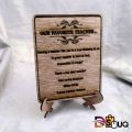 Plaque Wooden Customized Laser Engrave fly wood , gift for school , for lovers gift. 