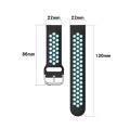 For Samsung Galaxy Watch 46mm / Gear S3 Universal Sports Two-tone Silicone Watch Band(White Black). 