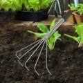 Gardening Hand Rake Grass Rake for Sweep Leaves Tilling Soil Loose Debris Handle length 28cm. 