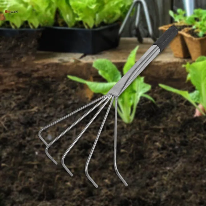 Gardening%20Hand%20Rake%20Grass%20Rake%20for%20Sweep%20Leaves%20Tilling%20Soil%20Loose%20Debris%20Handle%20length%2028cm%20-%20Image%203