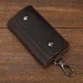 Vintage Crazy Horse Genuine Leather Keychain Men Women Key Holder Cow Split Car Key Bag Wallet Housekeeper Keyring Case wallets. 