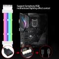 Computer Argb Sync Power Supply Extension Cable Kit Atx 24pin 8pin Rgb Pc Module Cables Led Strip Diy Kit. 