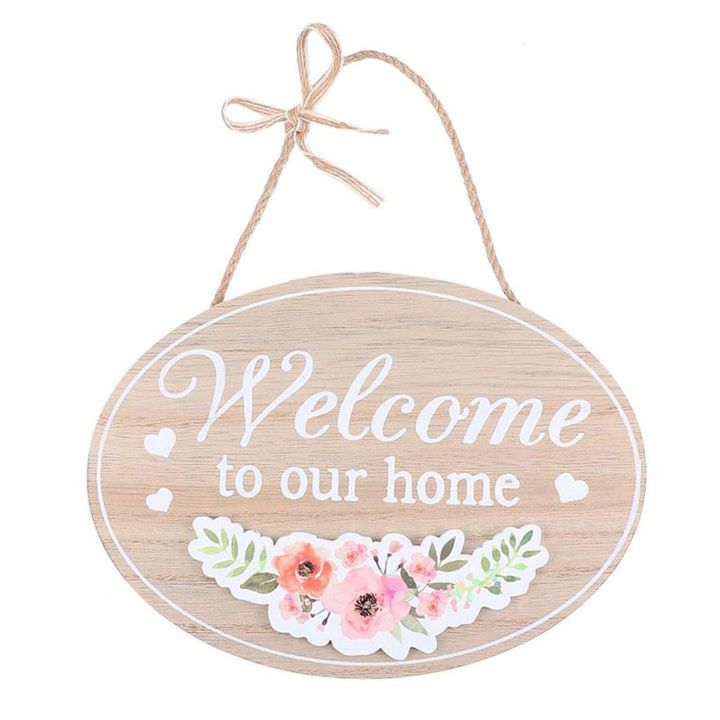 Wooden Welcome to Our Home Sign Delciate Decorative