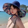 2023New Big Brim High-End Fashion Sun Hat Women's Summer Sun-Proof Face Cover Popular Uv Protection Sun Hat. 