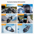 4K HD Helmet Intercom Headset Dash Cam Soft Hard. 