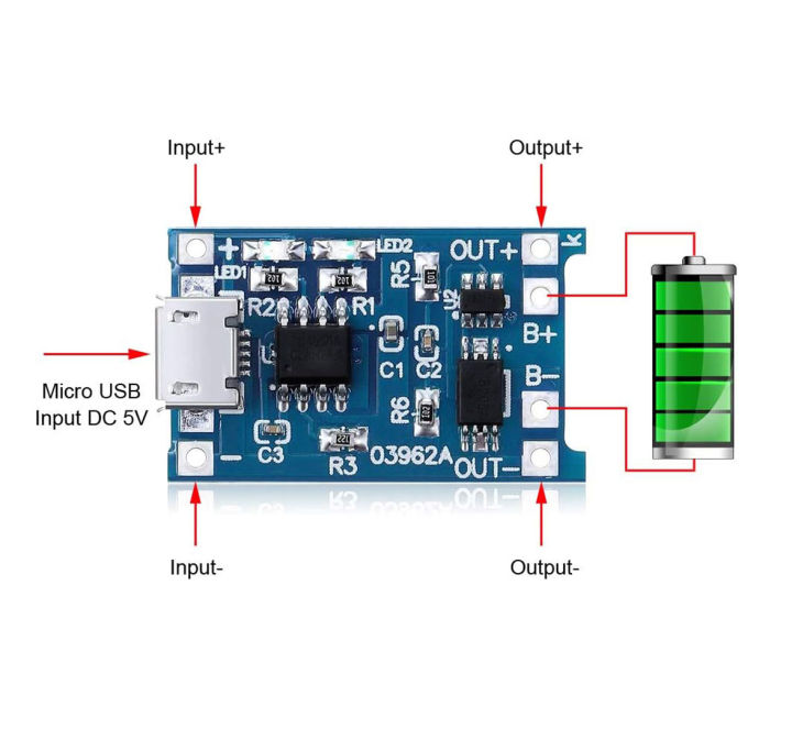 %5B5PCS%5D%20TP4056%20Charging%20Module%20with%20Battery%20Protection%2018650%20BMS%205V%20Micro%20USB%201A%20Charge%20Board%20for%2018650%20-%20Image%202
