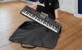 61 Keys Padded Keyboard Case Bag for Electric Keyboard Bag Piano Gig Bag, Waterproof Keyboard Cover, Keyboard Carrying Case - Black. 
