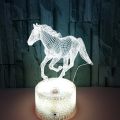 3d Illusion Lamp Led Children's Night Light Horse Table Lamp for Bedroom Holiday Christ Lights Decoration Gifts for Kids. 