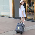 New Style Can Back Trolley Travel Bag Female Hand-Held Luggage Bag Cute Large Capacity Student Draw-Bar Bag Waterproof Boarding Bag. 