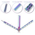Foldable CSGO Balisong Trainer Pocket Flail Knife Uncut Blade Butterfly Comb For Training Tool Portable Butterfly Training Knife. 