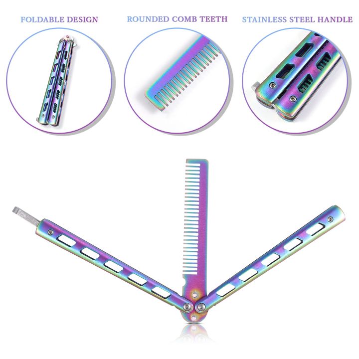 Foldable%20CSGO%20Balisong%20Trainer%20Pocket%20Flail%20Knife%20Uncut%20Blade%20Butterfly%20Comb%20For%20Training%20Tool%20Portable%20Butterfly%20Training%20Knife%20-%20Image%204