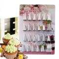 Nozzle Set 24 Pieces Cake Derator / 24 Pieces Icing Nozzles Set / Cake Icing Nozzle Set With Coupler 24 Pcs. 