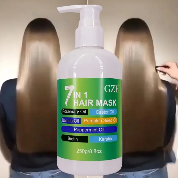 GZE%207in%201%20HAIR%20MASK%20Deep%20Conditioning%20Split%20Ends%20Anti-Breakage%20Soften%20Hair%20y%20Hair%20for%20Dry%20Hair%20Hydrating%20Enriched%20with%20Rosemary%20Oil%20Castor%20Oil%20Batana%20Oil%20Pumpkin%20Seed%20Oil%20Peppermint%20Oil%20Biotin%20Keratin%20-%20Image%202
