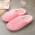 【ZIME】Cyprus Winter Slipper Home Comfy Warm Plush Slippers Indoor Bedroom Non-Slip Unisex Cotton Slipper Couple. 