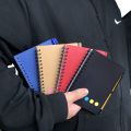 【New Arrivals】Kisdo Lined Spiral Notebook Kraft Paper Cover Notepad with Pen In Holder, Sticky Notes and Page Marker, Business Small Notebook. 