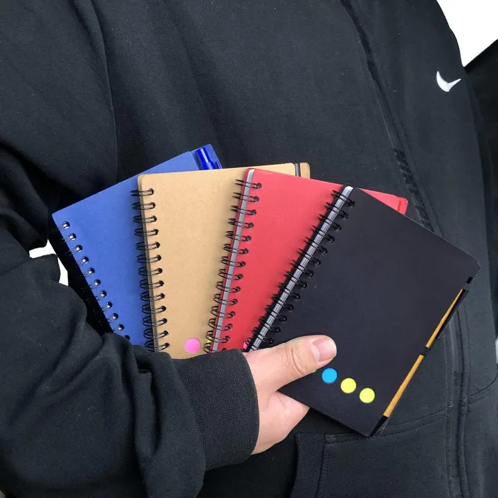 %E3%80%90New%20Arrivals%E3%80%91Kisdo%20Lined%20Spiral%20Notebook%20Kraft%20Paper%20Cover%20Notepad%20with%20Pen%20In%20Holder,%20Sticky%20Notes%20and%20Page%20Marker,%20Business%20Small%20Notebook%20-%20Image%205