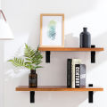 2 Pcs Wood/Glass Shelf Bracket for 3-28mm Thick Shelves,Black. 