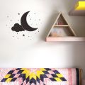 【IKE】Classic Clouds Moon Stars Wall Sticker Night Sky For Kids Rooms Background Home Decoration Mural Art Decals Stickers Wallpaper. 