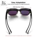 LouisWill 2 In 1 Sunglasses Polarized Sunglasses Vertical Rice Nail Sunglasses Nearsightedness Set Over Glasses Unisex Wraparound Glasses Fashion  Wear Over Glasses for Men and Women For Outdoor Driving Fishing. 