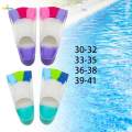 Kids Swim Fins Short Diving Swim Training Fins for Beginner Girls Boys M Size Blue. 