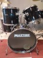 Brand New Maxtone 6 pieces Accoustic Full Drum Set with 3 Cymbal, Hihat - Black Drum kit cymbal. 